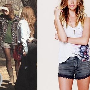 + FREE PEOPLE + Lacey Denim Cutoff Shorts